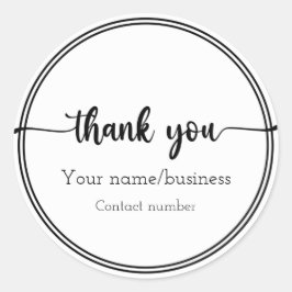 Bewerkbaar: Klassieke ronde sticker/label Sticker