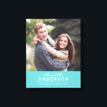 BEWERKBAAR KLEUR Cursief Mr. & Mrs Familienaam Fot Canvas Afdruk<br><div class="desc">Deze Cursive MR en Mrs Family Name Photo canvas print met bewerkbare achtergrondkleur (om te wijzigen klik op de knop aanpassen) functies "Mr en Mrs" in cursief lettertype, familienaam, en onder een dunne lijn, vermeld de titel voor uw foto, zoals toen uw familie werd opgericht of toen de foto werd...</div>