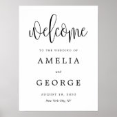 Bewerkbaar KLEUR en GROOTTE Welkomstbord LCC Poster (Voorkant)