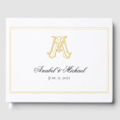 BEWERKBAAR KLEUR MA Monogram AM Monogram Gastenboe Gastenboek (Voorkant)