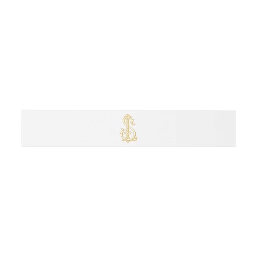 BEWERKBAAR KLEUR SL monogram LS monogram buikband Uitnodigingen Wikkel (Vlak)