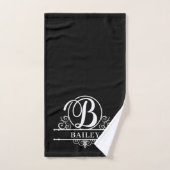 Bewerkbaar kleurenmonogram B Bad Handdoek (Handdoek)