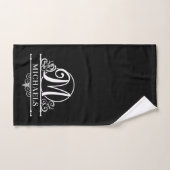 Bewerkbaar kleurenmonogram M Bad Handdoek (Handdoek)