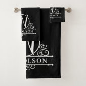 Bewerkbaar kleurenmonogram N Bad Handdoek (Insitu)