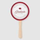 Bewerkbaar kleurentoetsenbord Afstuderen foto Handwaaier (Voorkant)