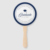 Bewerkbaar kleurentoetsenbord Afstuderen foto Handwaaier (Voorkant)