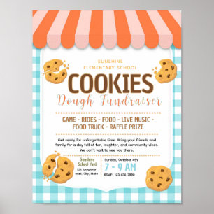 Bewerkbaar koekjes deeg fondsenwervingsflyer poster