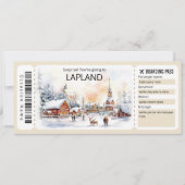 Bewerkbaar Lapland Vliegticket, Lapland Trip Kaart (Voorkant)