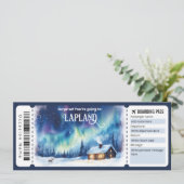 Bewerkbaar Lapland Vliegticket, Lapland Trip Kaart (Staand voorkant)