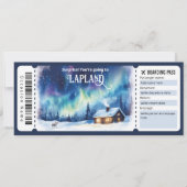 Bewerkbaar Lapland Vliegticket, Lapland Trip Kaart (Voorkant)