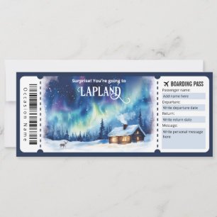 Bewerkbaar Lapland Vliegticket, Lapland Trip Kaart
