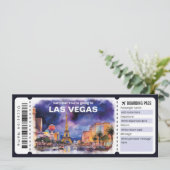 Bewerkbaar Las Vegas Vliegticket, Las Vegas Trip Kaart (Staand voorkant)