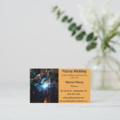 Bewerkbaar lassen en metaalfabricage visitekaartje (Staand voorkant)