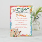 Bewerkbaar Laten we Schilderen en Vieren Kaart (Staand voorkant)