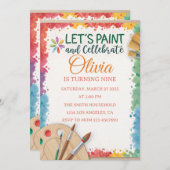 Bewerkbaar Laten we Schilderen en Vieren Kaart (Voorkant / Achterkant)