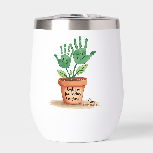 Bewerkbaar lerarengeschenk met handafdruk kunst (Voorkant)