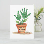 Bewerkbaar lerarengeschenk met handafdruk kunst (Staand voorkant)