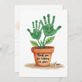 Bewerkbaar lerarengeschenk met handafdruk kunst (Voorkant / Achterkant)