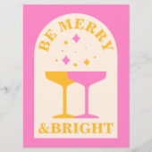 Bewerkbaar, leuk met helder kerstmenu menu (Voorkant)