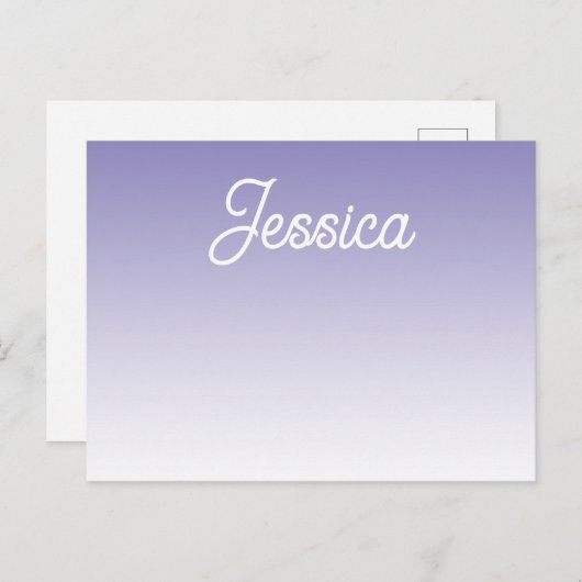(bewerkbaar) Lichte Paarse Kleur Ombre & Jouw teks Aankondigingskaart (Voorkant / Achterkant)