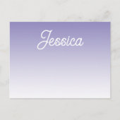 (bewerkbaar) Lichte Paarse Kleur Ombre & Jouw teks Aankondigingskaart (Voorkant)