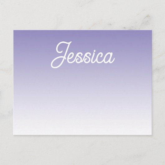 (bewerkbaar) Lichte Paarse Kleur Ombre & Jouw teks Aankondigingskaart (Voorkant)