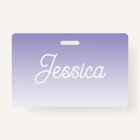 (bewerkbaar) Lichte Paarse Kleur Ombre & Jouw teks Badge (Voorkant)