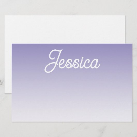 (bewerkbaar) Lichte Paarse Kleur Ombre & Jouw teks Briefpapier (Voorkant / Achterkant)