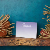 (bewerkbaar) Lichte Paarse Kleur Ombre & Jouw teks Fotoplaat (Zijkant)