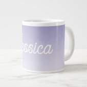 (bewerkbaar) Lichte Paarse Kleur Ombre & Jouw teks Grote Koffiekop (Voorkant rechts)