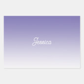 (bewerkbaar) Lichte Paarse Kleur Ombre & Jouw teks Inpakpapier Vel (Voorkant)