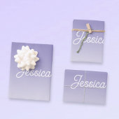 (bewerkbaar) Lichte Paarse Kleur Ombre & Jouw teks Inpakpapier Vel