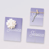 (bewerkbaar) Lichte Paarse Kleur Ombre & Jouw teks Inpakpapier Vel