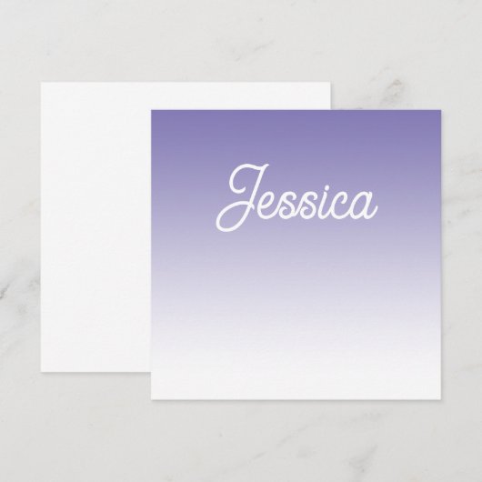 (bewerkbaar) Lichte Paarse Kleur Ombre & Jouw teks Kaart (Voorkant / Achterkant)