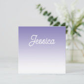 (bewerkbaar) Lichte Paarse Kleur Ombre & Jouw teks Kaart (Staand voorkant)
