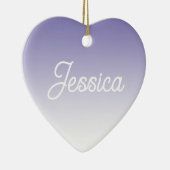 (bewerkbaar) Lichte Paarse Kleur Ombre & Jouw teks Keramisch Ornament (Rechts)