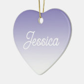 (bewerkbaar) Lichte Paarse Kleur Ombre & Jouw teks Keramisch Ornament (Links)