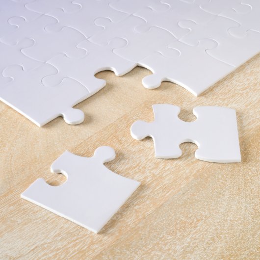 (bewerkbaar) Lichte Paarse Kleur Ombre & Jouw teks Legpuzzel (Zijkant)