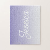 (bewerkbaar) Lichte Paarse Kleur Ombre & Jouw teks Legpuzzel (Verticaal)