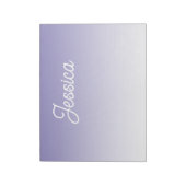 (bewerkbaar) Lichte Paarse Kleur Ombre & Jouw teks Notitieblok (Linkerzijde)
