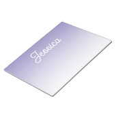 (bewerkbaar) Lichte Paarse Kleur Ombre & Jouw teks Notitieblok (Schuin)