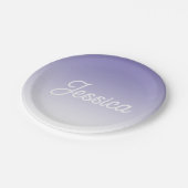 (bewerkbaar) Lichte Paarse Kleur Ombre & Jouw teks Papieren Bordje (Gekanteld)