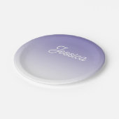 (bewerkbaar) Lichte Paarse Kleur Ombre & Jouw teks Papieren Bordje (Gekanteld)