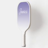 (bewerkbaar) Lichte Paarse Kleur Ombre & Jouw teks Pickleball Paddle (Links)