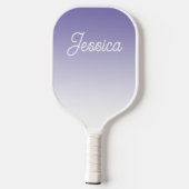 (bewerkbaar) Lichte Paarse Kleur Ombre & Jouw teks Pickleball Paddle (Achterkant)