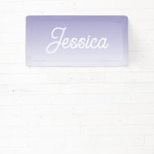 (bewerkbaar) Lichte Paarse Kleur Ombre & Jouw teks Spandoek (Insitu)