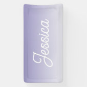 (bewerkbaar) Lichte Paarse Kleur Ombre & Jouw teks Spandoek (Verticaal)