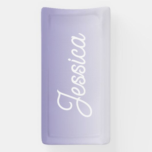 (bewerkbaar) Lichte Paarse Kleur Ombre & Jouw teks Spandoek (Verticaal)