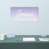 (bewerkbaar) Lichte Paarse Kleur Ombre & Jouw teks Spandoek (Beurs)