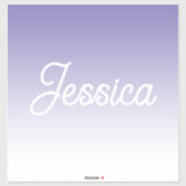 (bewerkbaar) Lichte Paarse Kleur Ombre & Jouw teks Sticker (Vel)